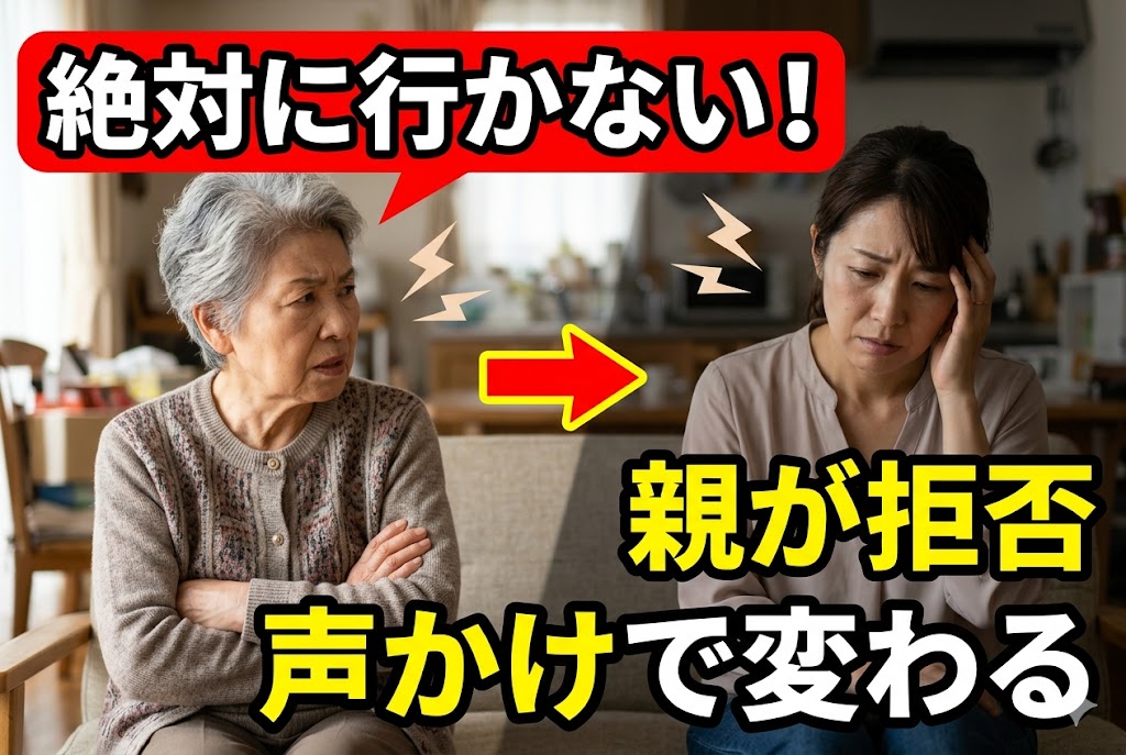 「絶対に行かない！」老人ホームを拒否する親への対処法と、ケアマネが教える声かけのコツ